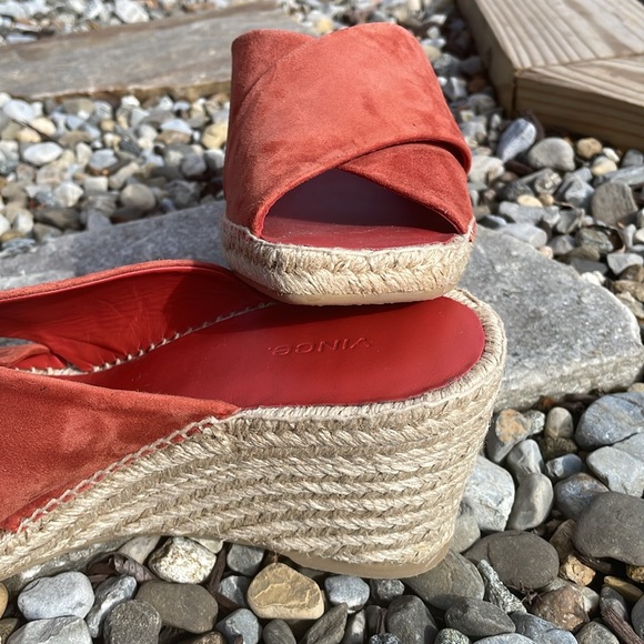 Vince Gaelan Suede Espadrille Wedge Slide Sandals - Picture 10 of 12